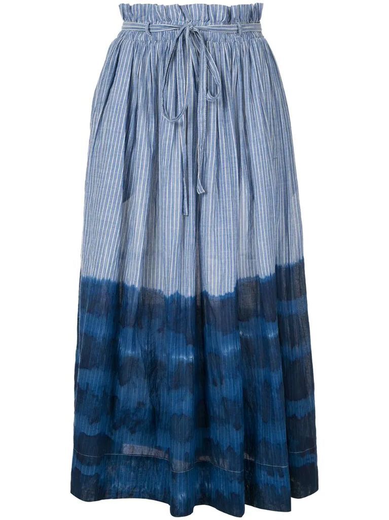 striped dye print skirt