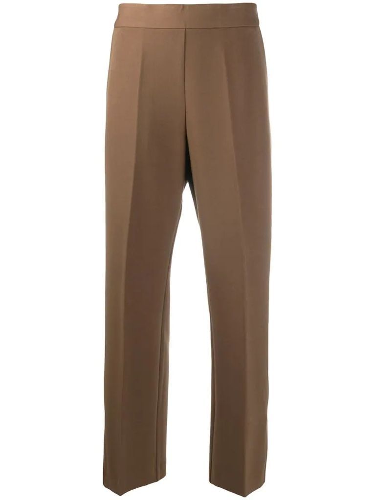 high waist cropped trousers