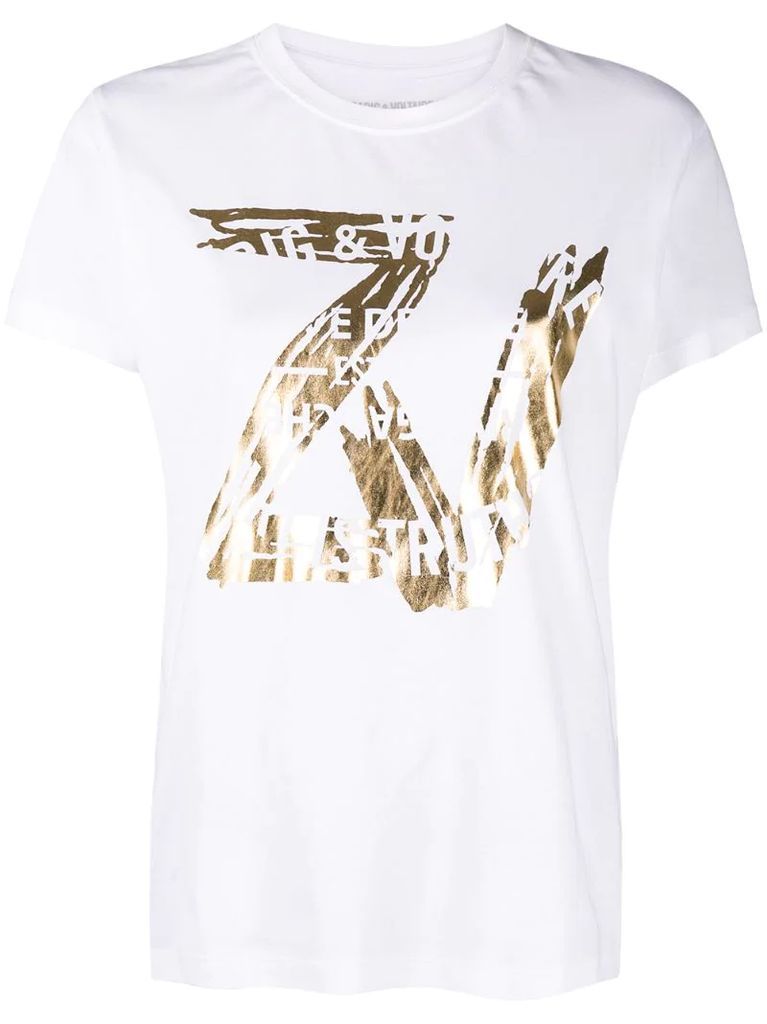 metallic logo T-shirt