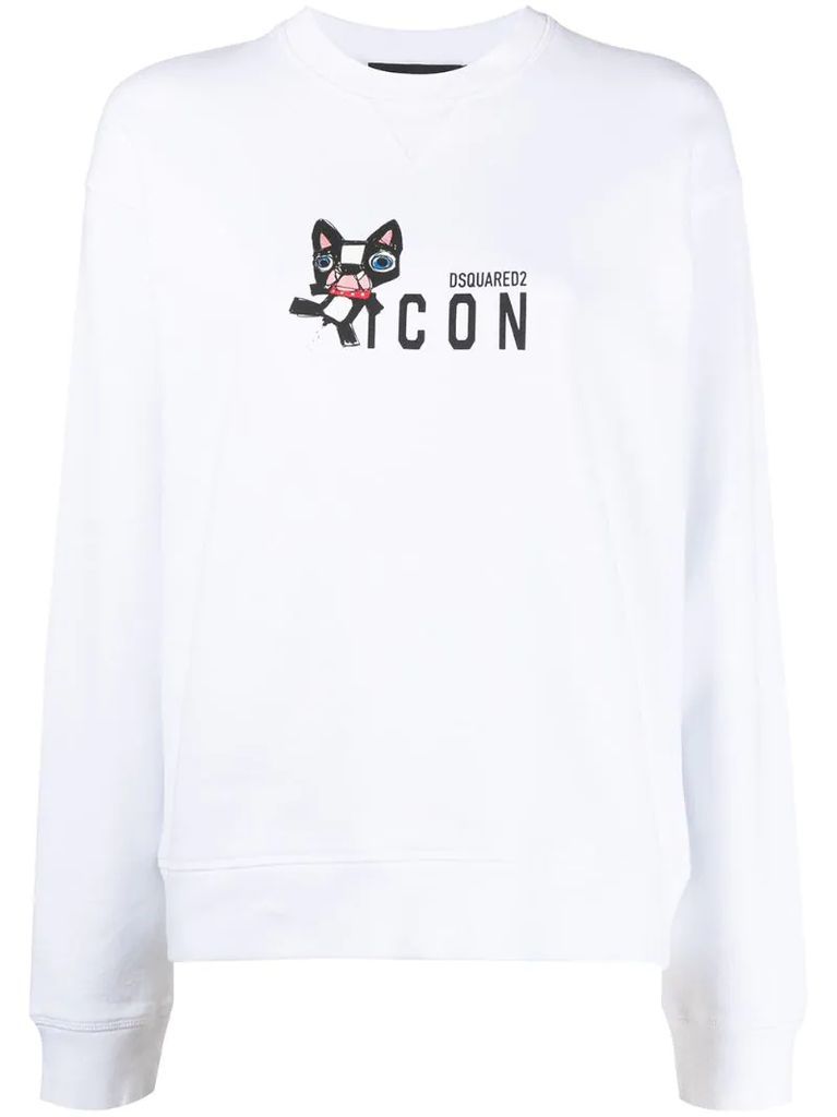 Icon logo print sweatshirt