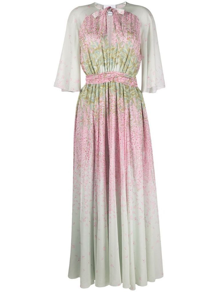 floral-print flared dress