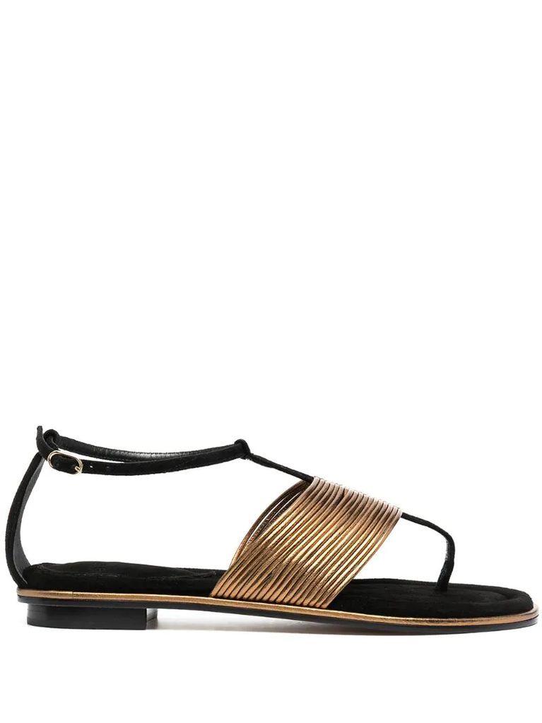 corded strap sandals