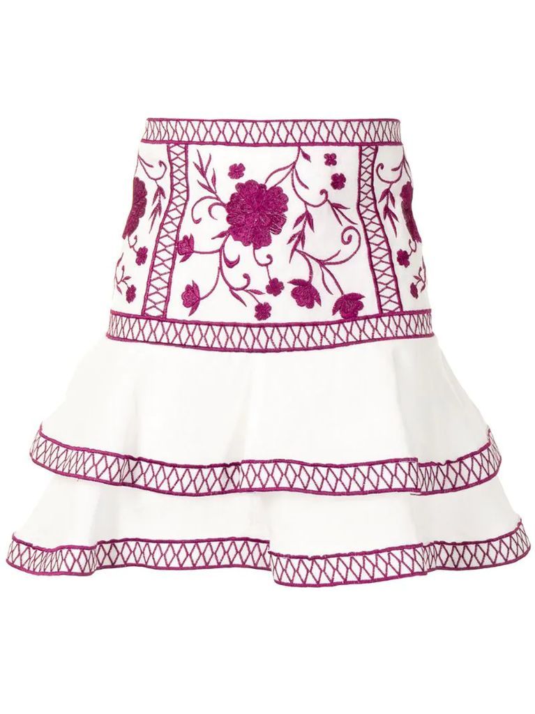 Cedra linen mini skirt