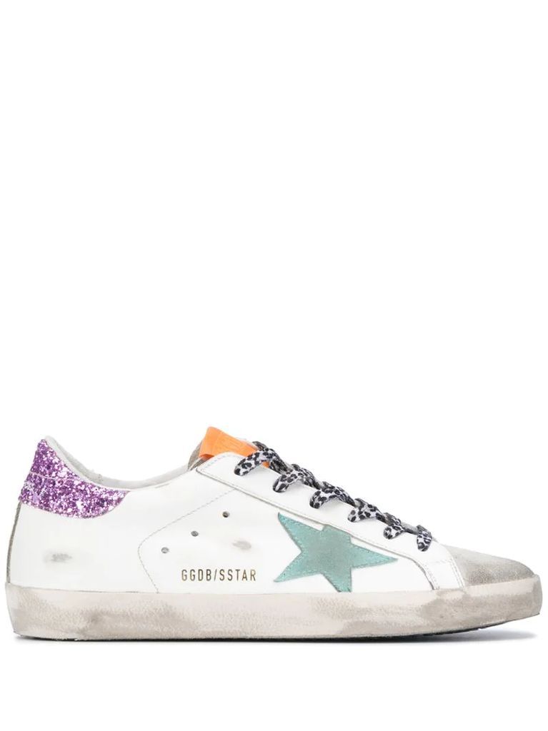 Superstar distressed low-top trainers