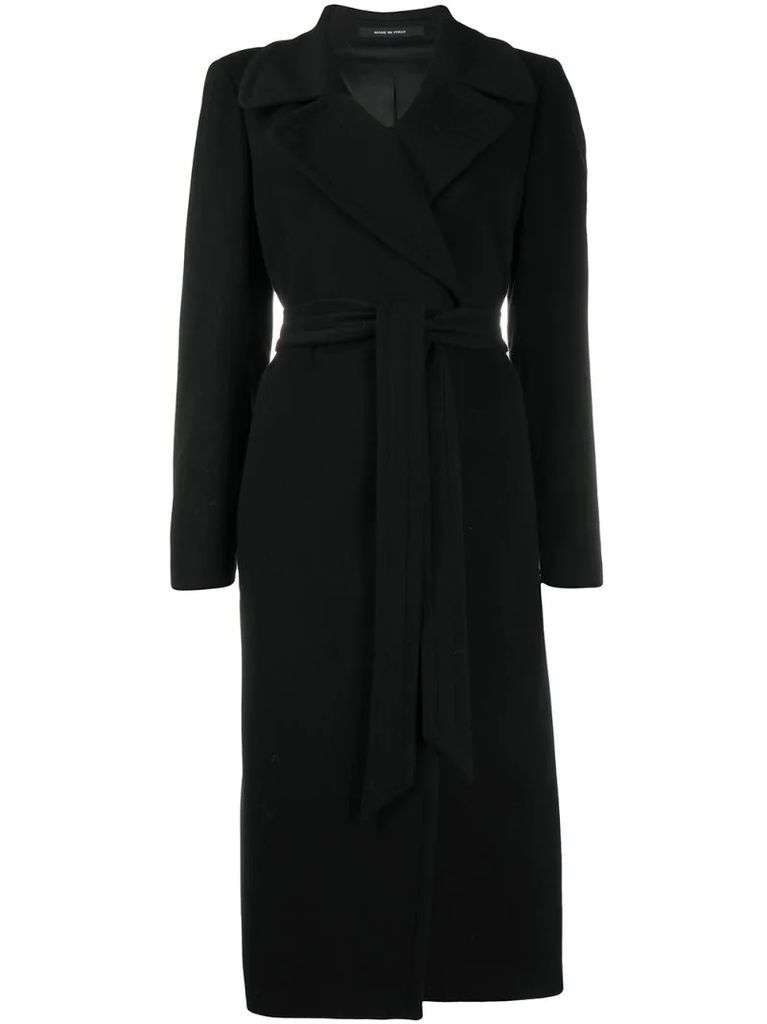 long sleeve belted trench coat