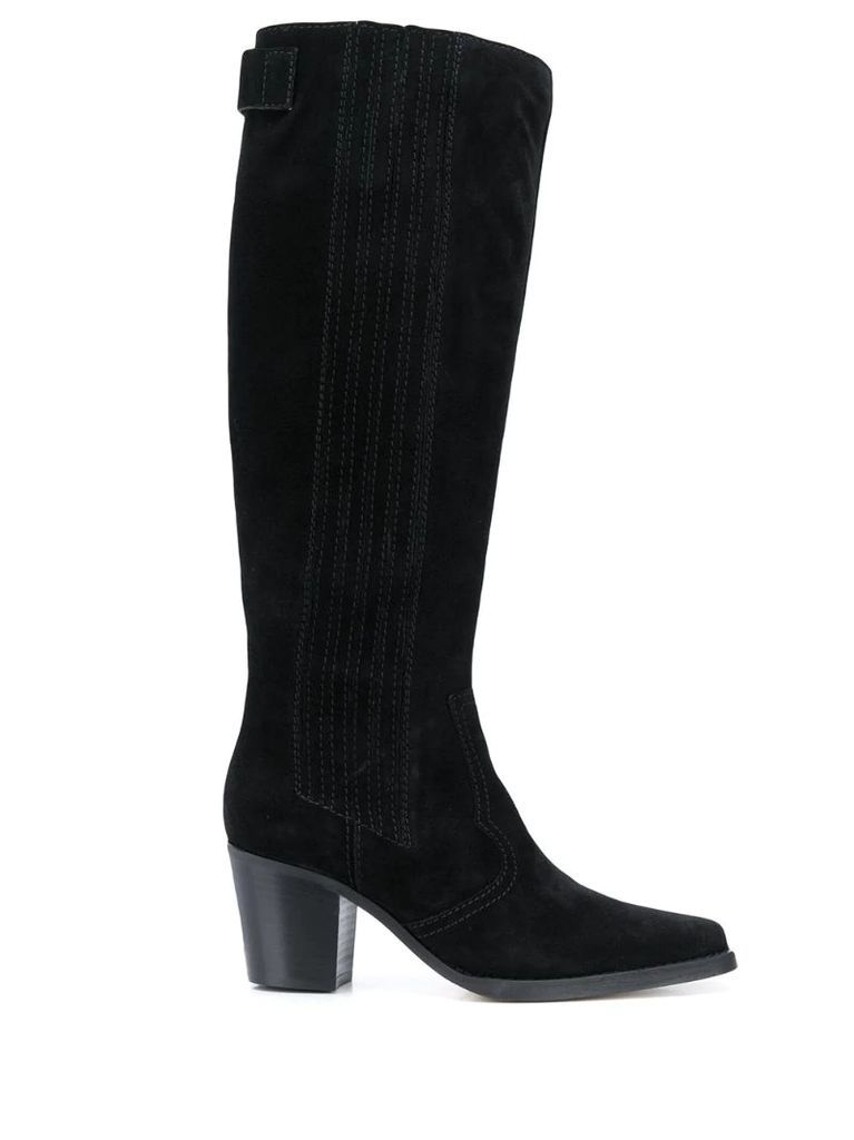 Western knee high boots