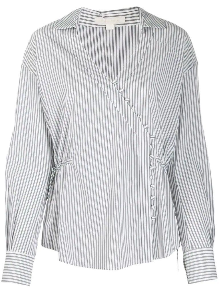 striped buttoned blouse