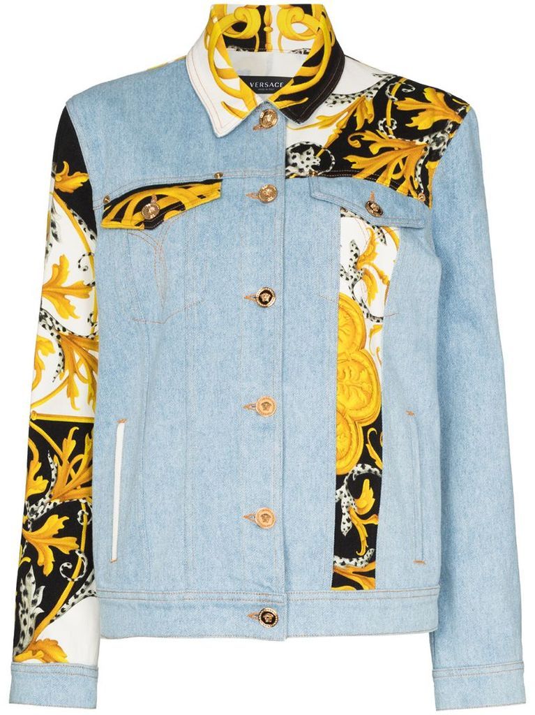 Baroque patchwork denim jacket