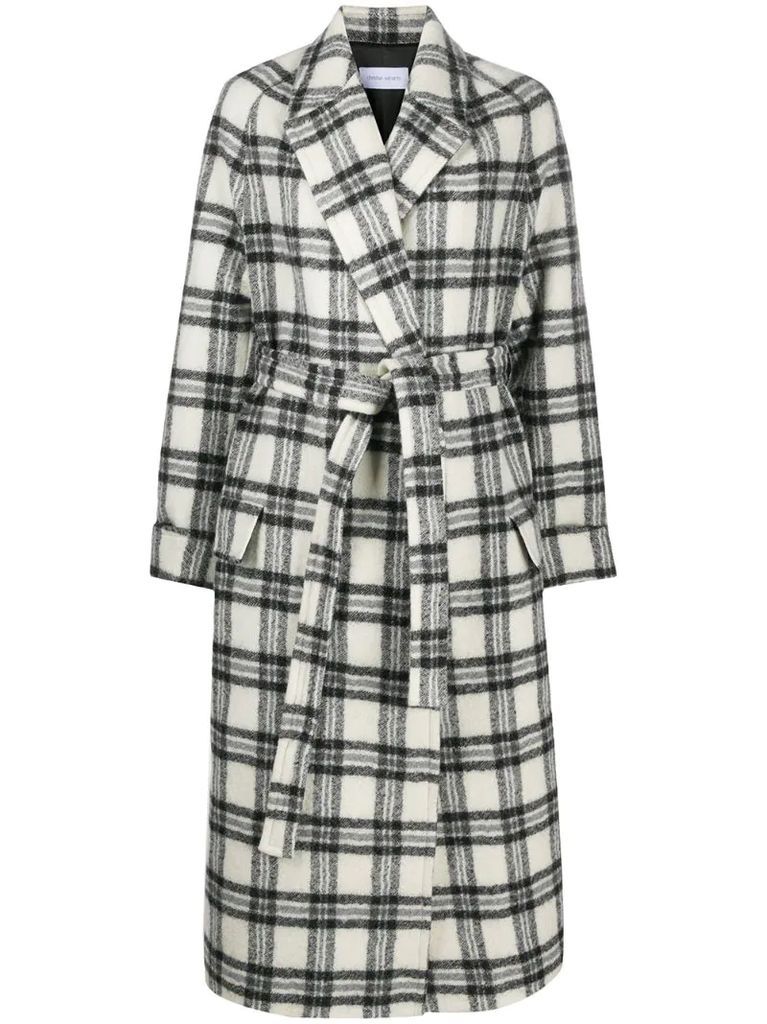 wrap coat with belted waist