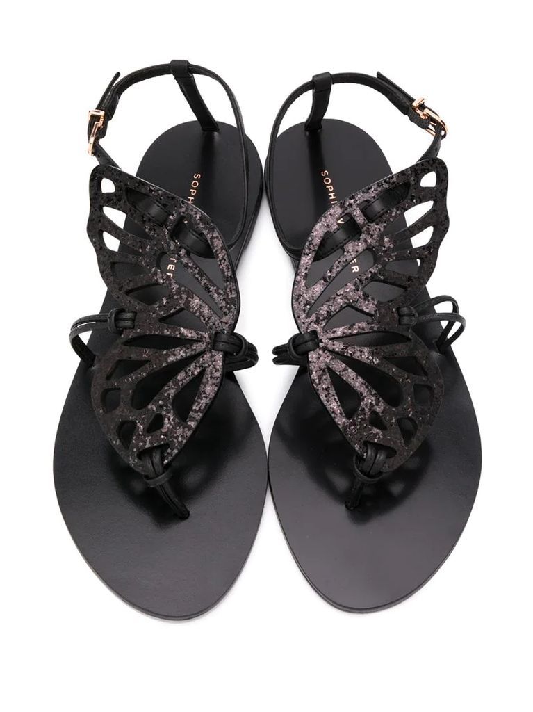 Butterfly thong sandals