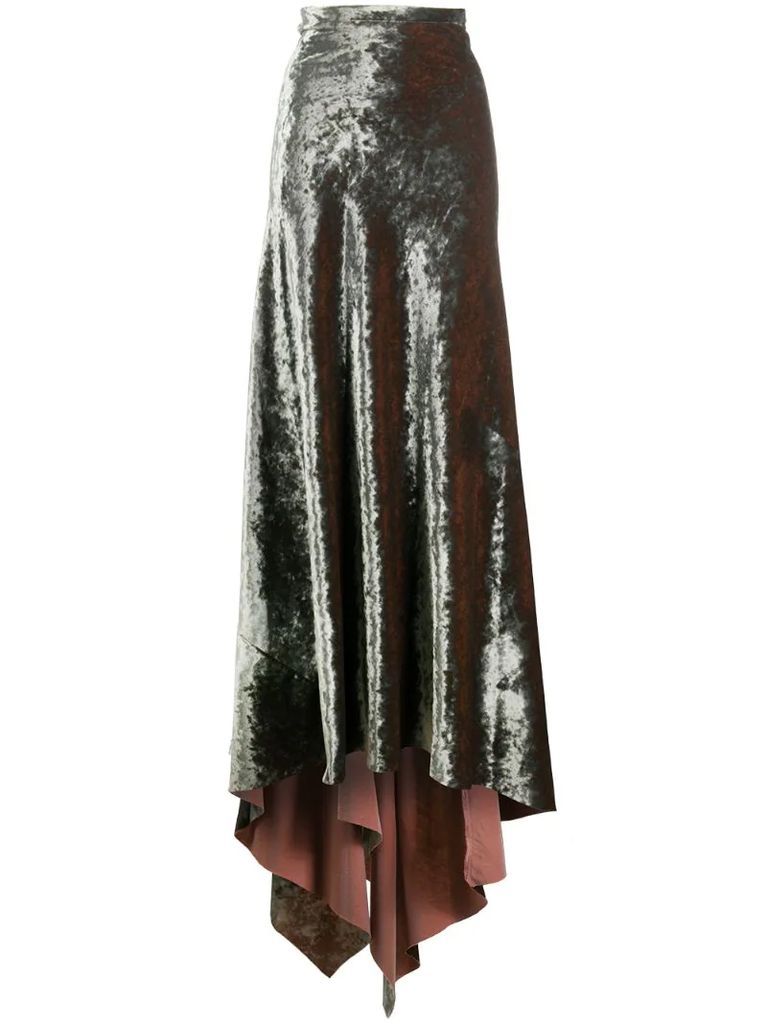 long velvet skirt