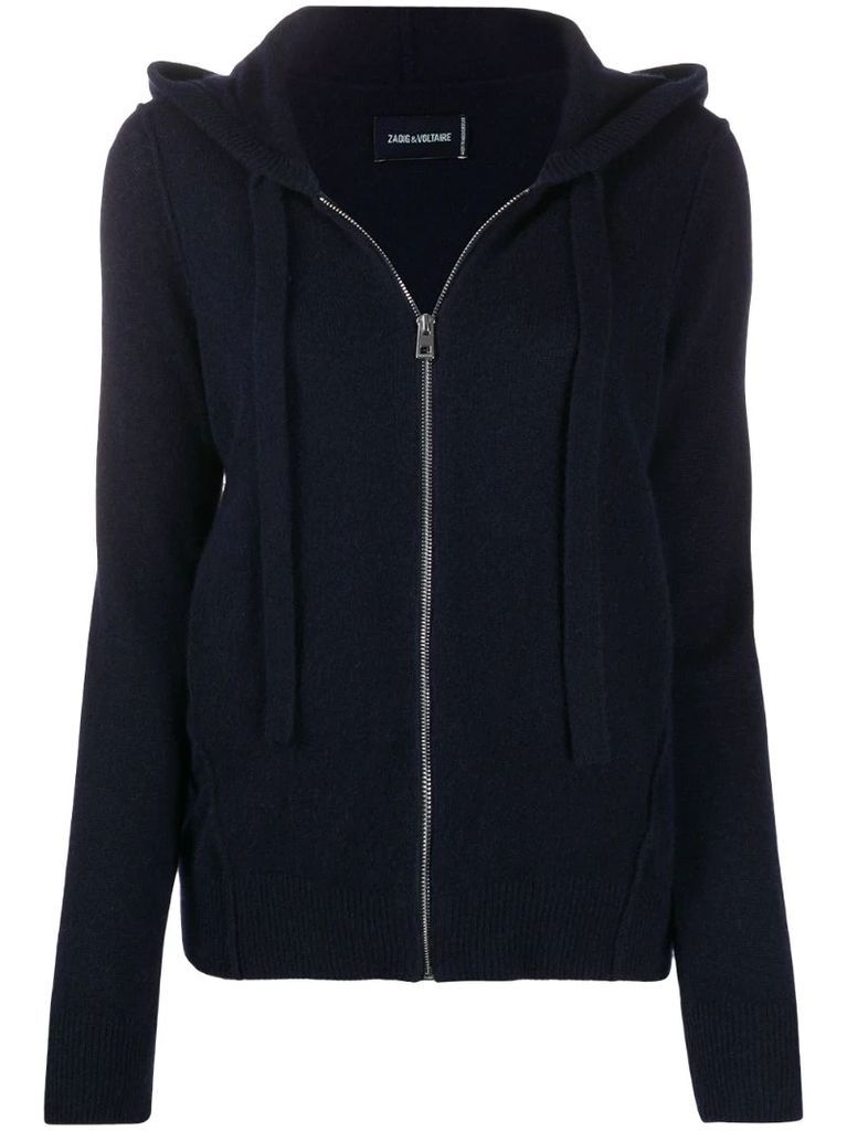 star-patch cashmere hoodie