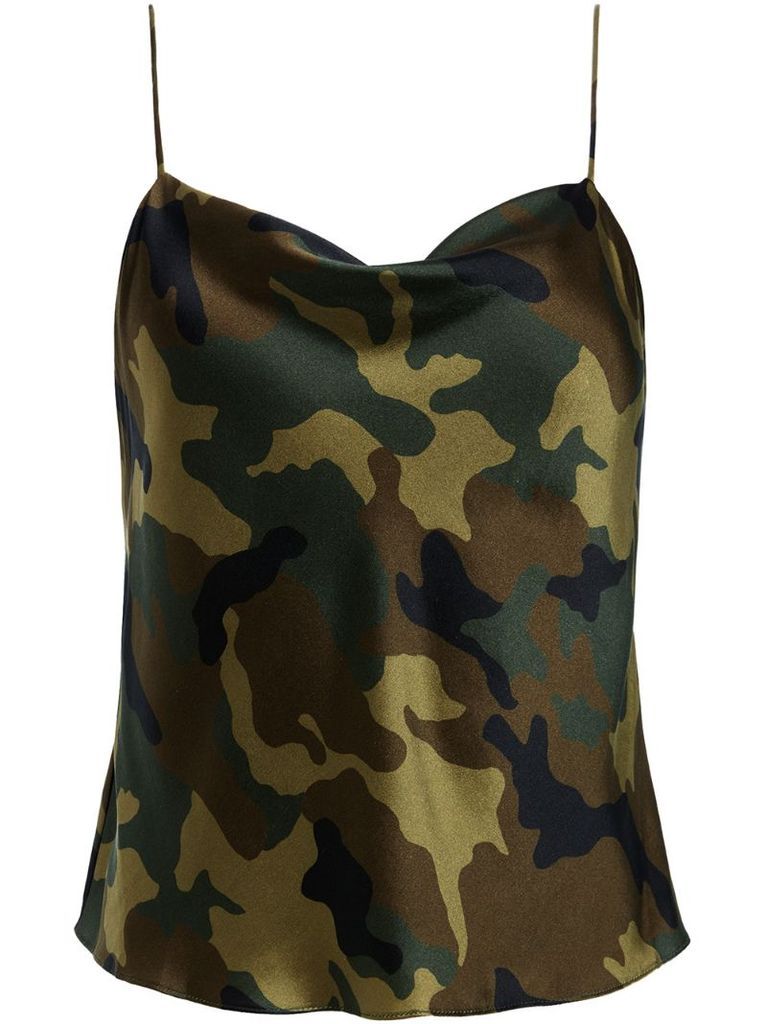 camouflage print cami top