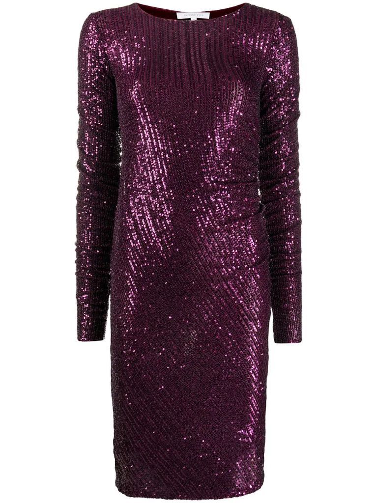 all-over sequined dress