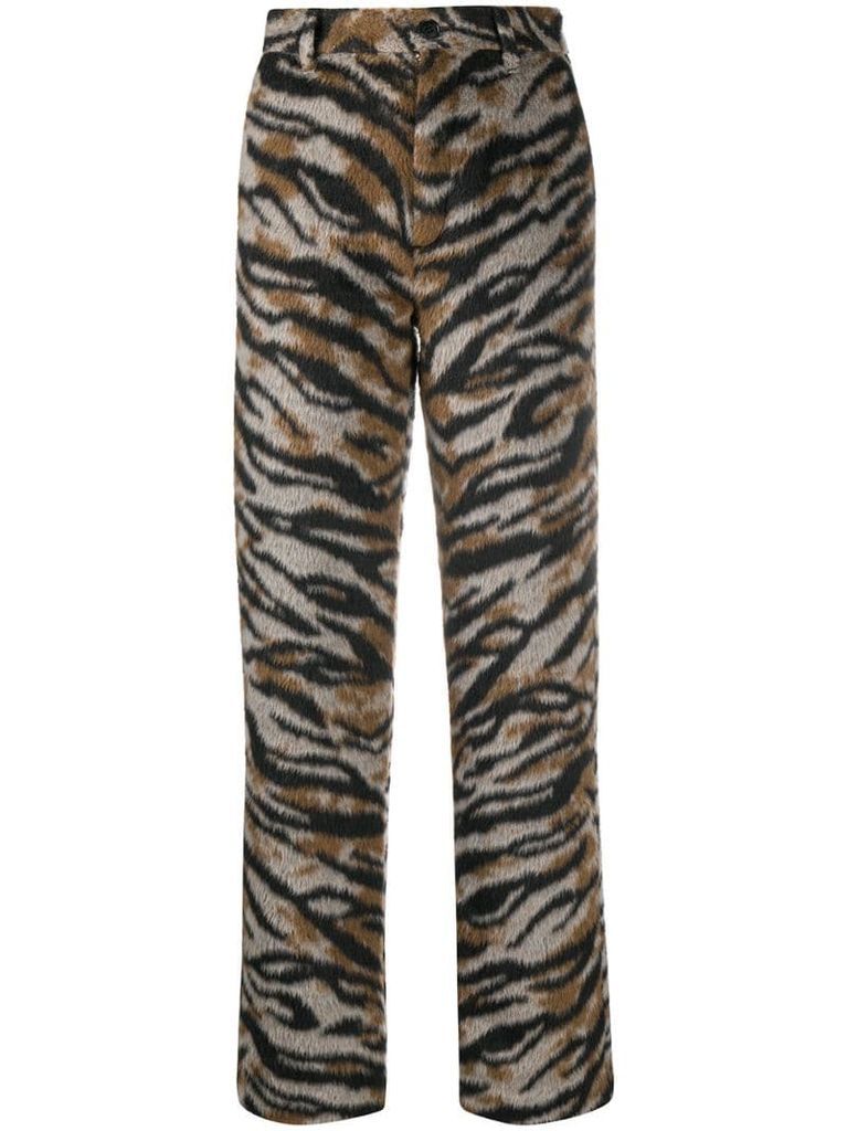 tiger print trousers