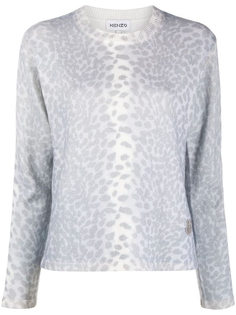 cheetah-print jumper