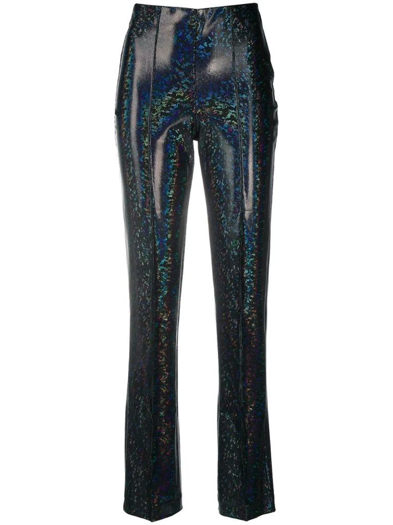 high-rise shimmer trousers