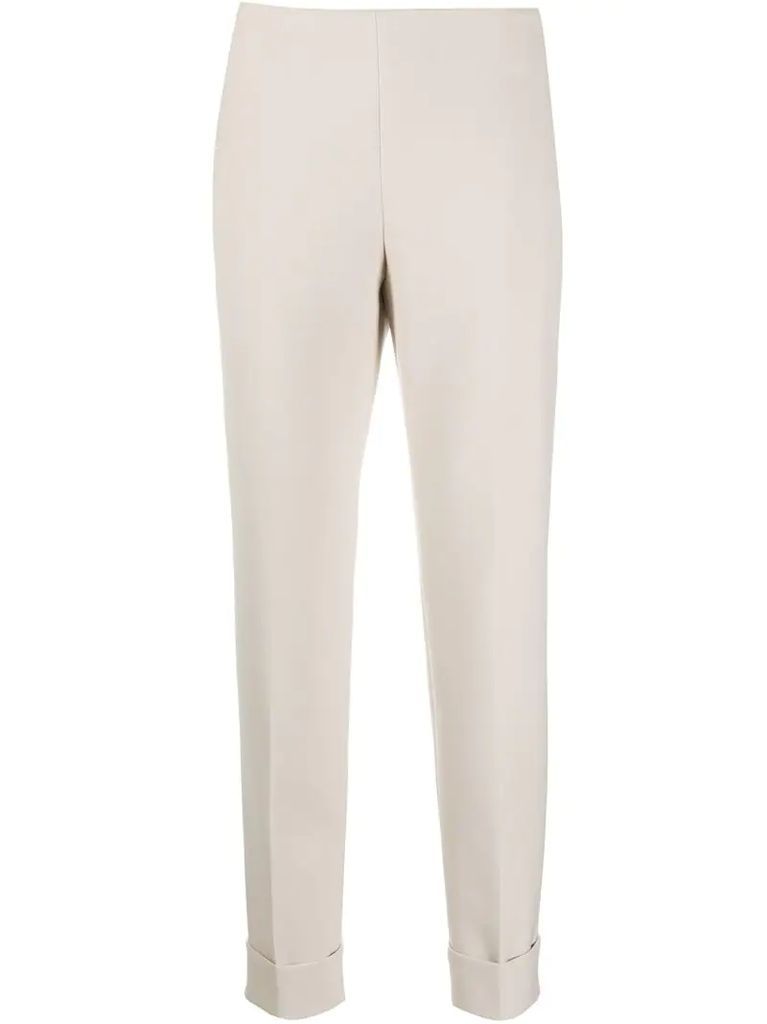 cropped slim-fit trousers