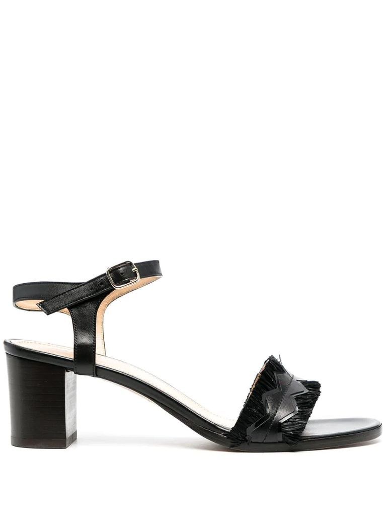 open-toe heeled leather sandals