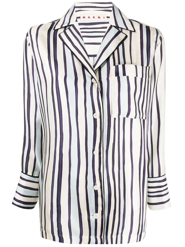 striped pajama shirt