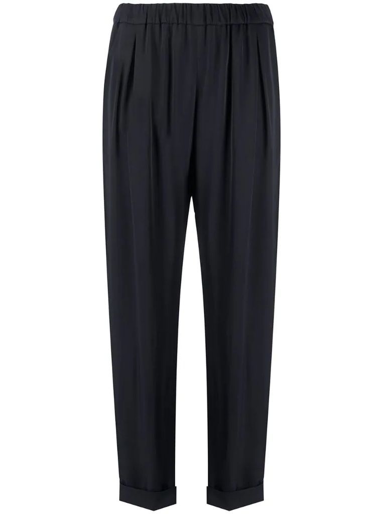 cropped tapered trousers