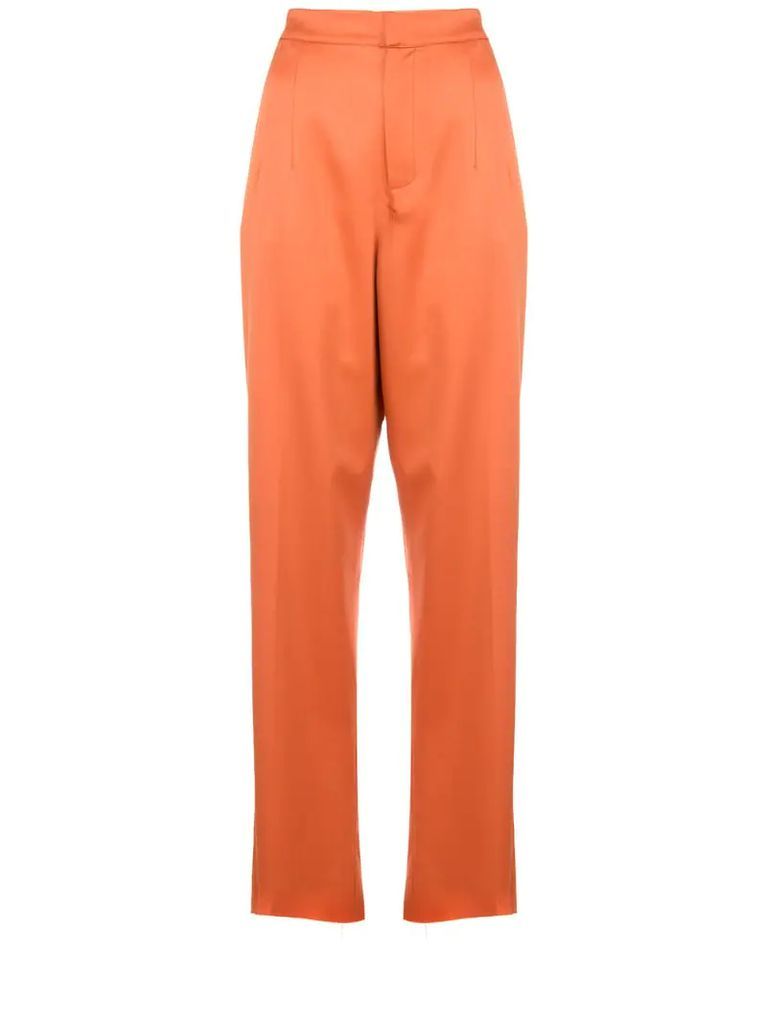 high-waisted suit trousers