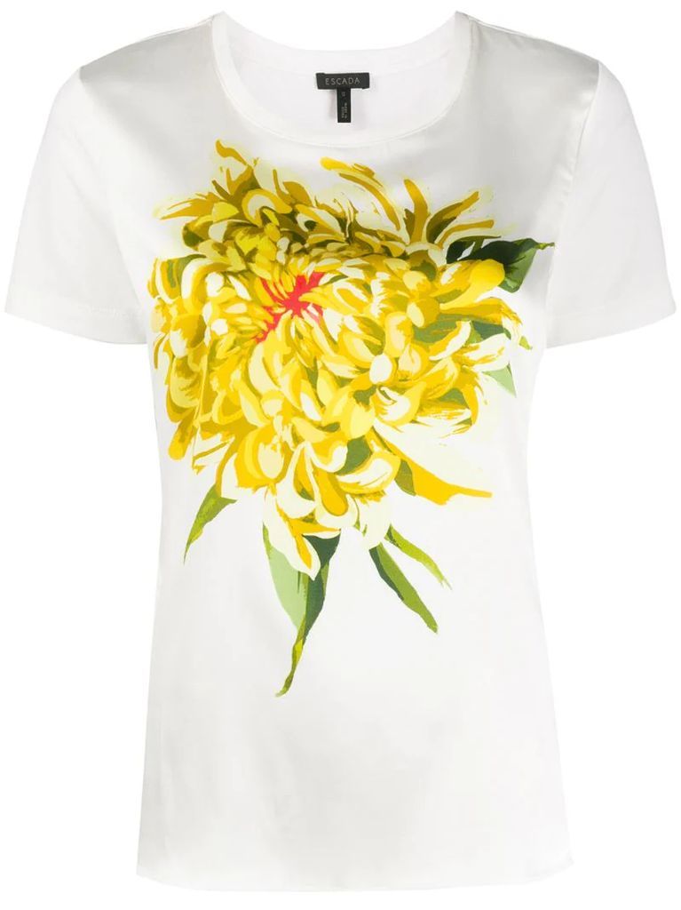 floral print slim-fit T-shirt
