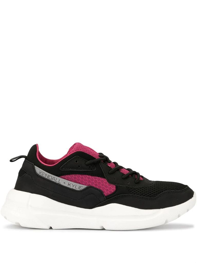 bi-coloured panelled sneakers
