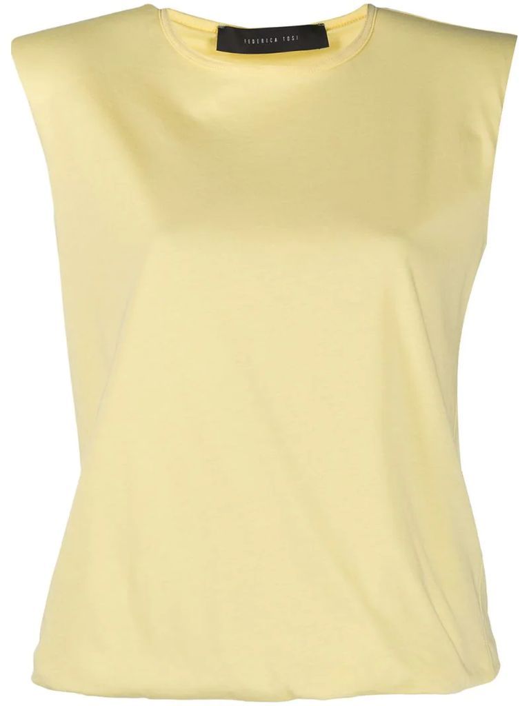 shoulder pad sleeveless top