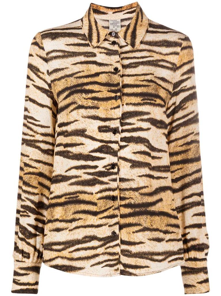 tiger-print shirt