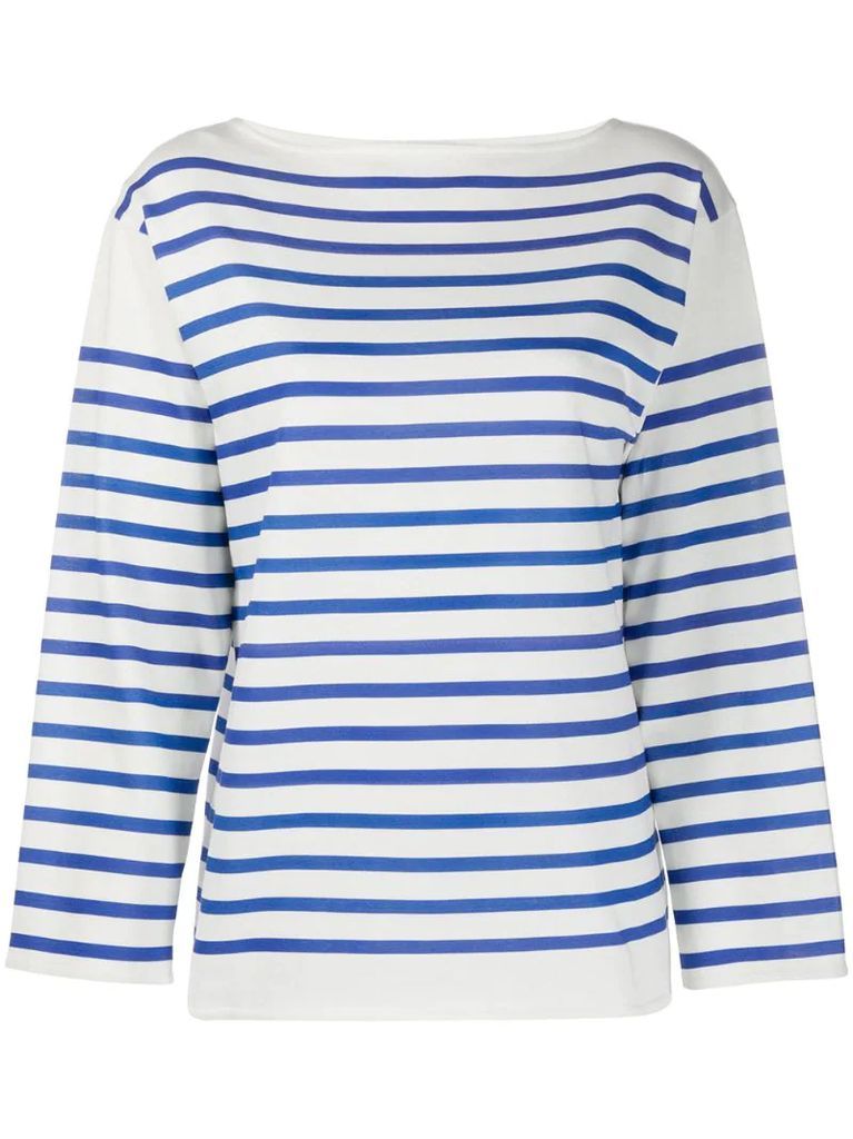 striped long-sleeve top