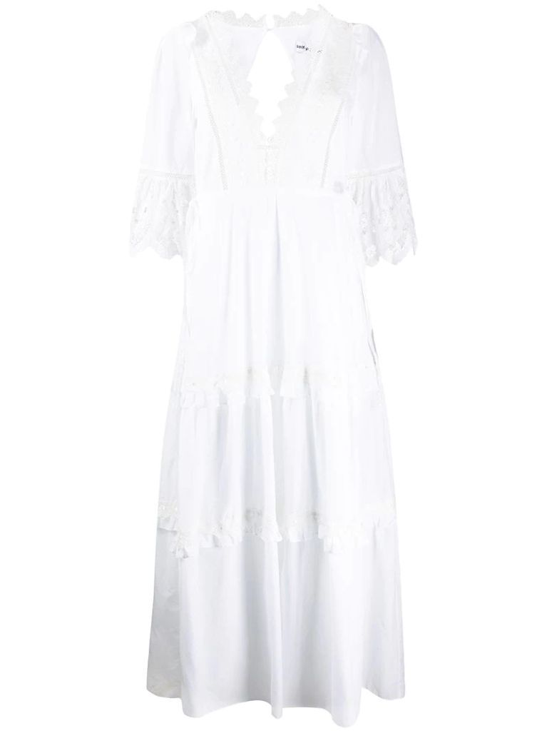 Voile cotton maxi dress