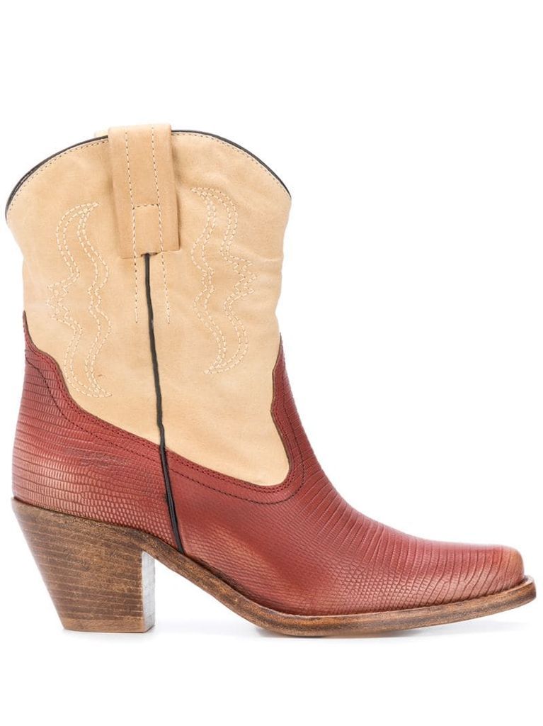 two-tone cowboy boots