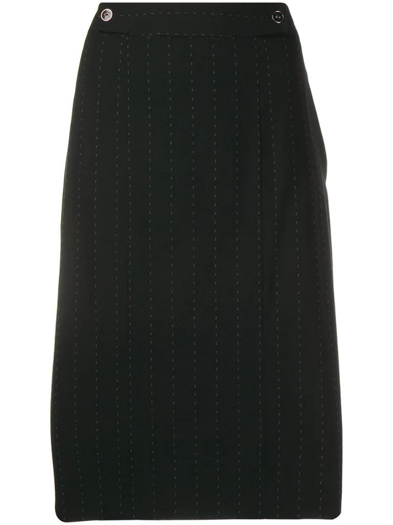 2000's pinstripe straight skirt