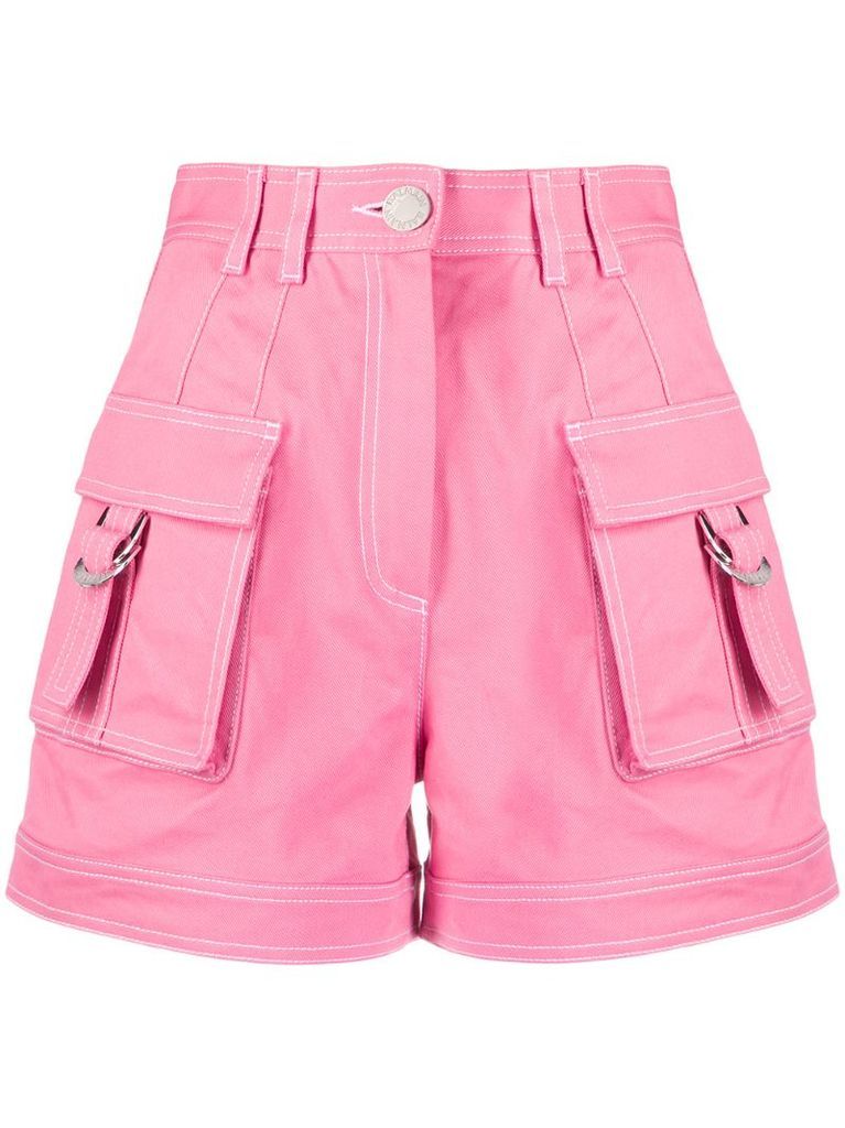 high-waisted cargo shorts