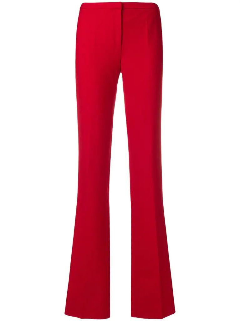 tailored flared trousers