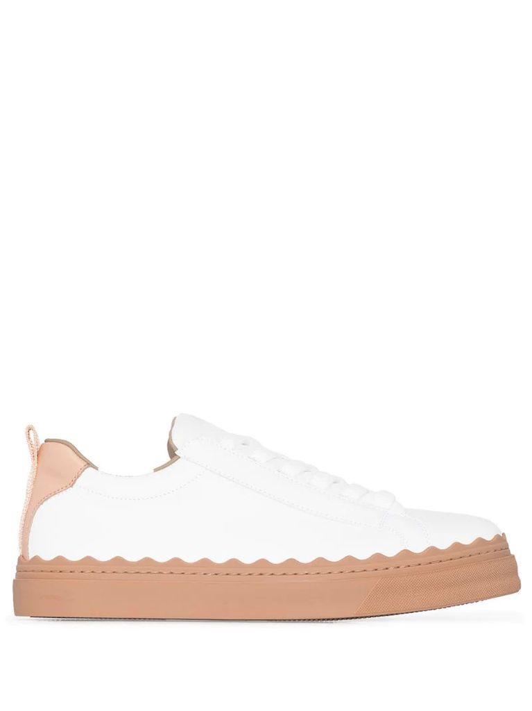 scallop-detail sneakers