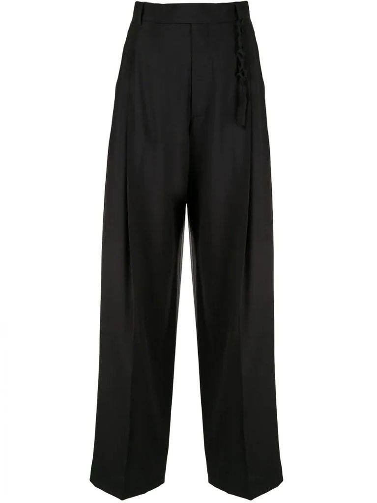 wide-leg high-waisted trousers