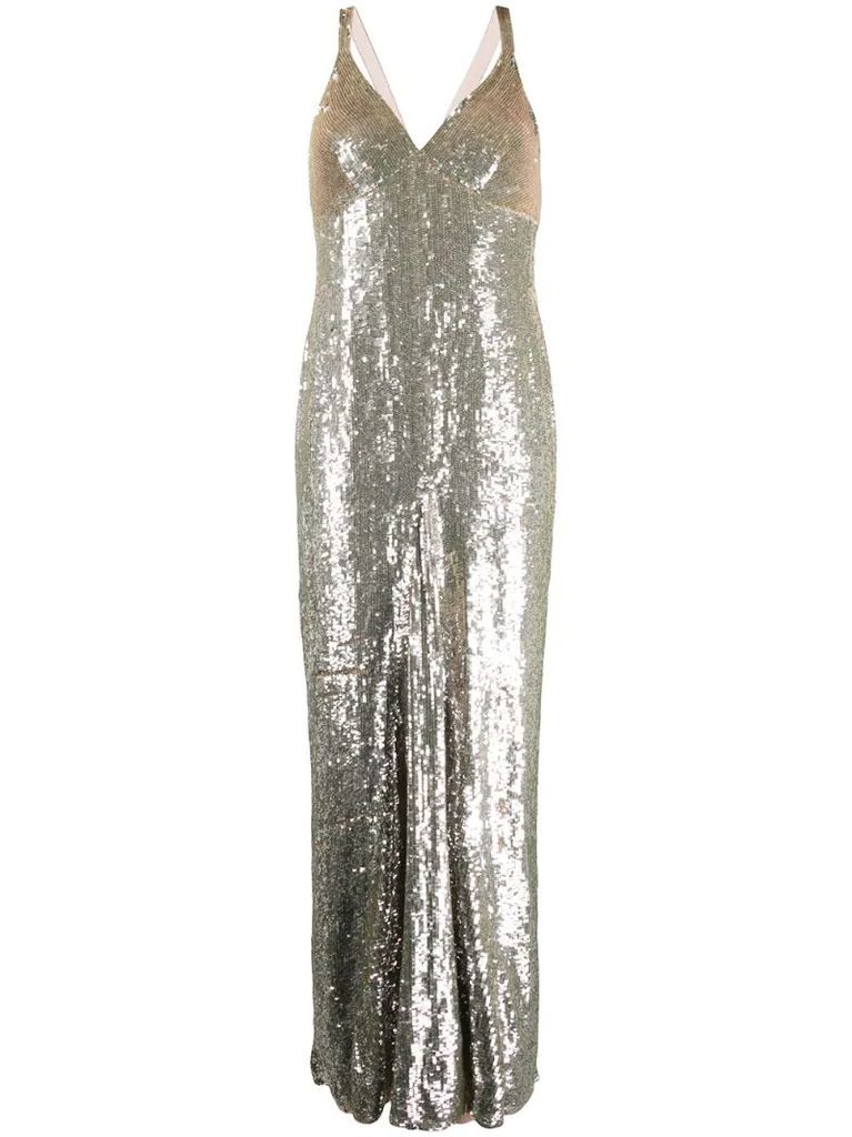 Tamir sequinned gown
