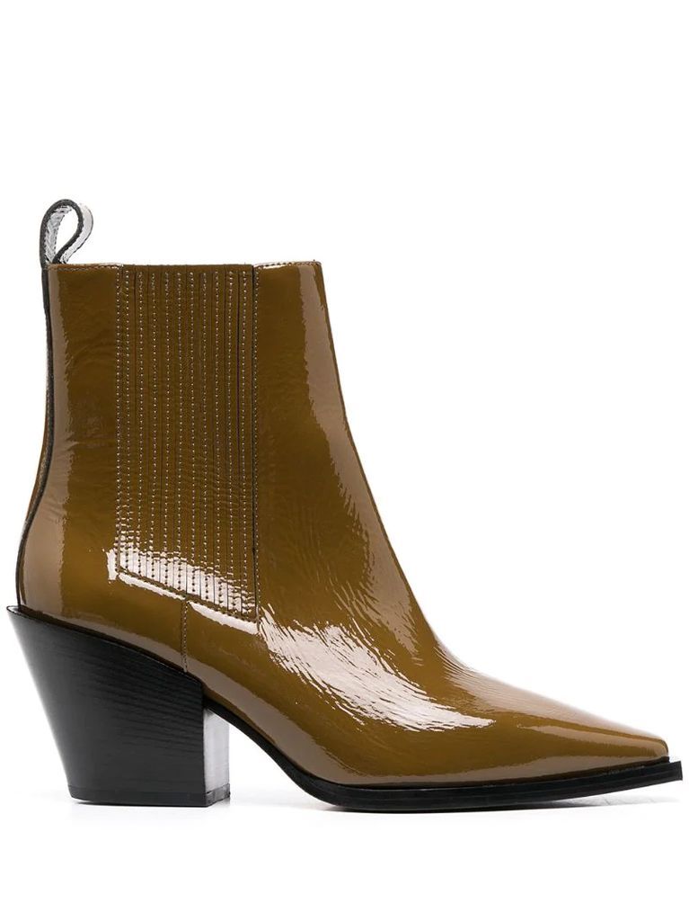 Kate patent ankle boots