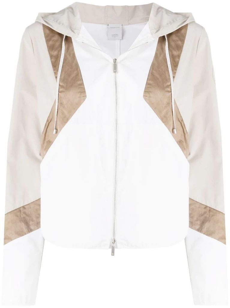 geometric zip-up jacket