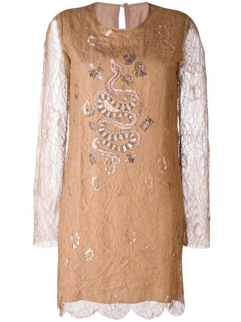 Ruby lace embroidered dress