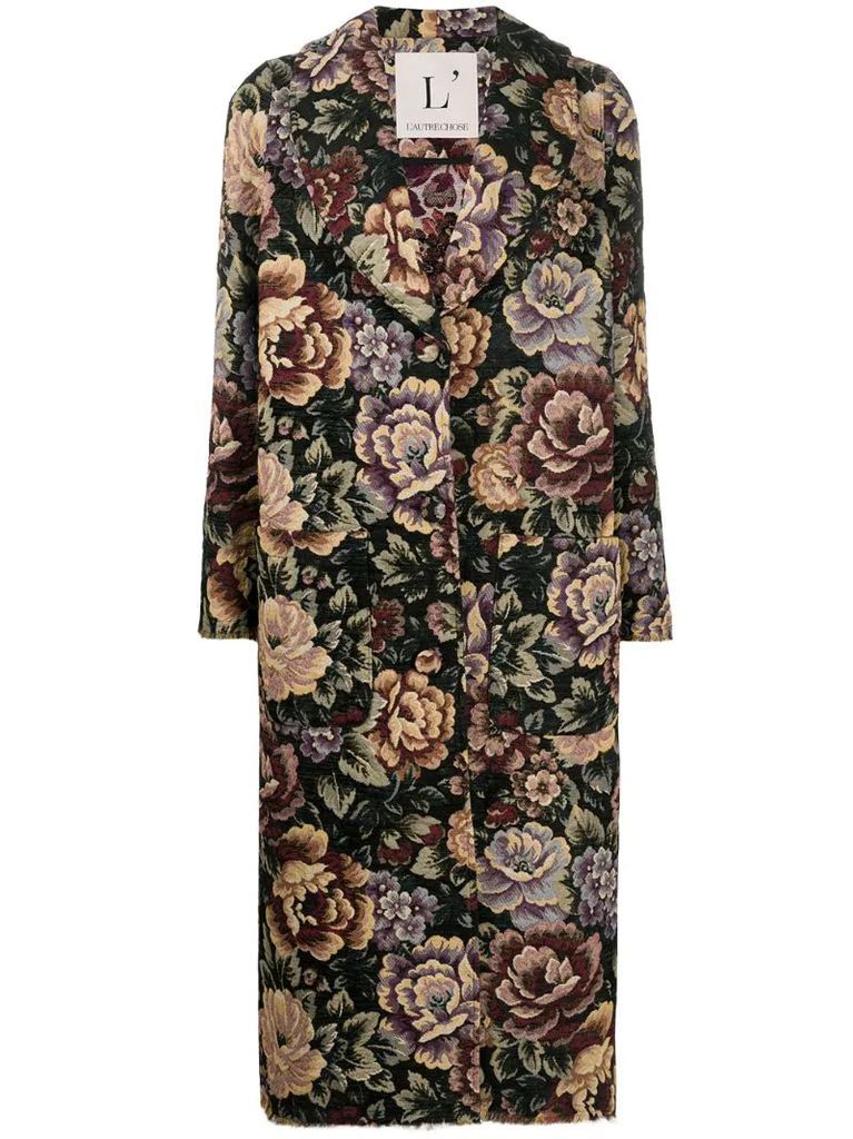 floral trench coat