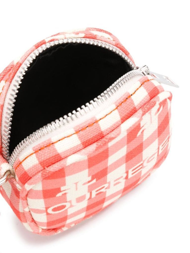 mini gingham cross-body bag