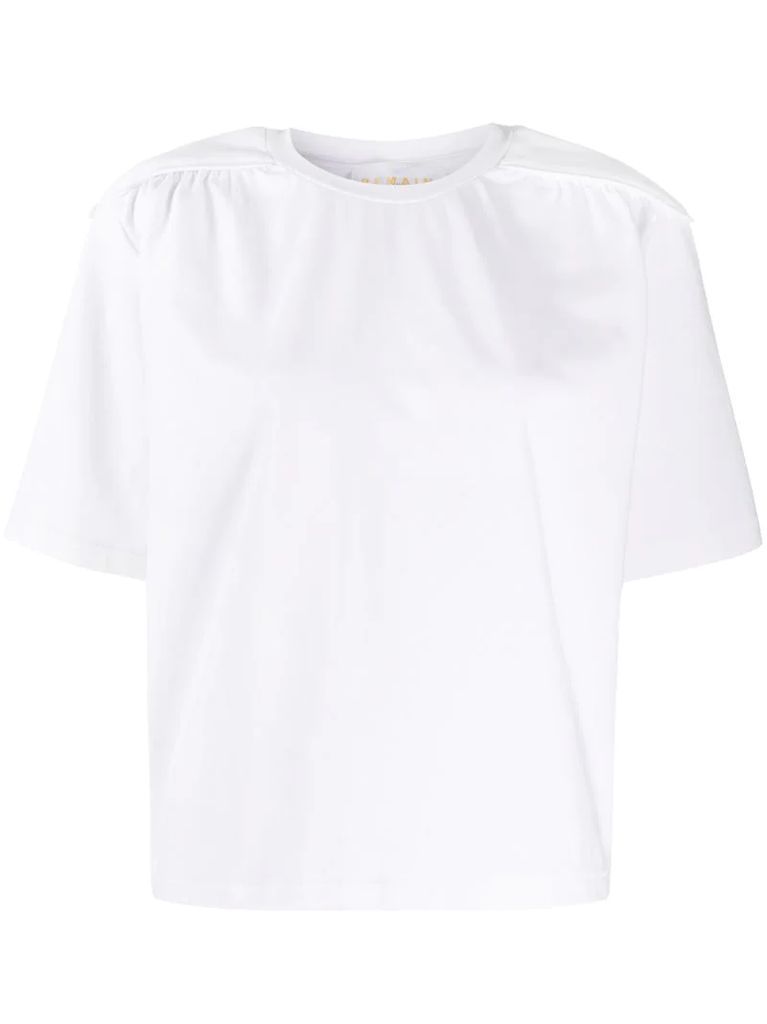 piped-shoulder T-shirt
