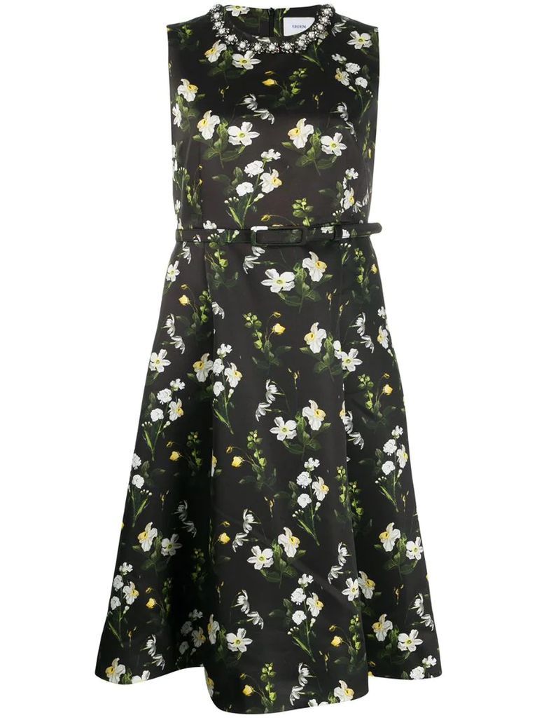 floral print flared dress