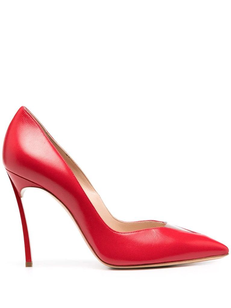 pointed sculpted heel pumps