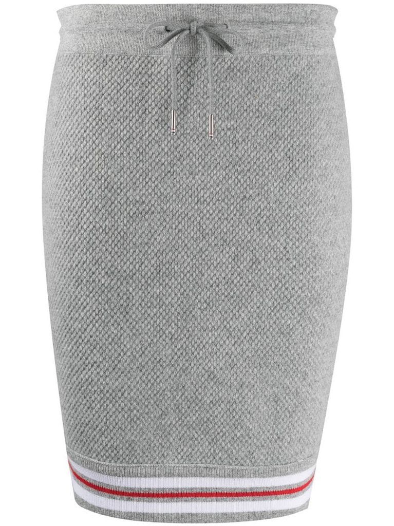 stripe-detail knitted skirt