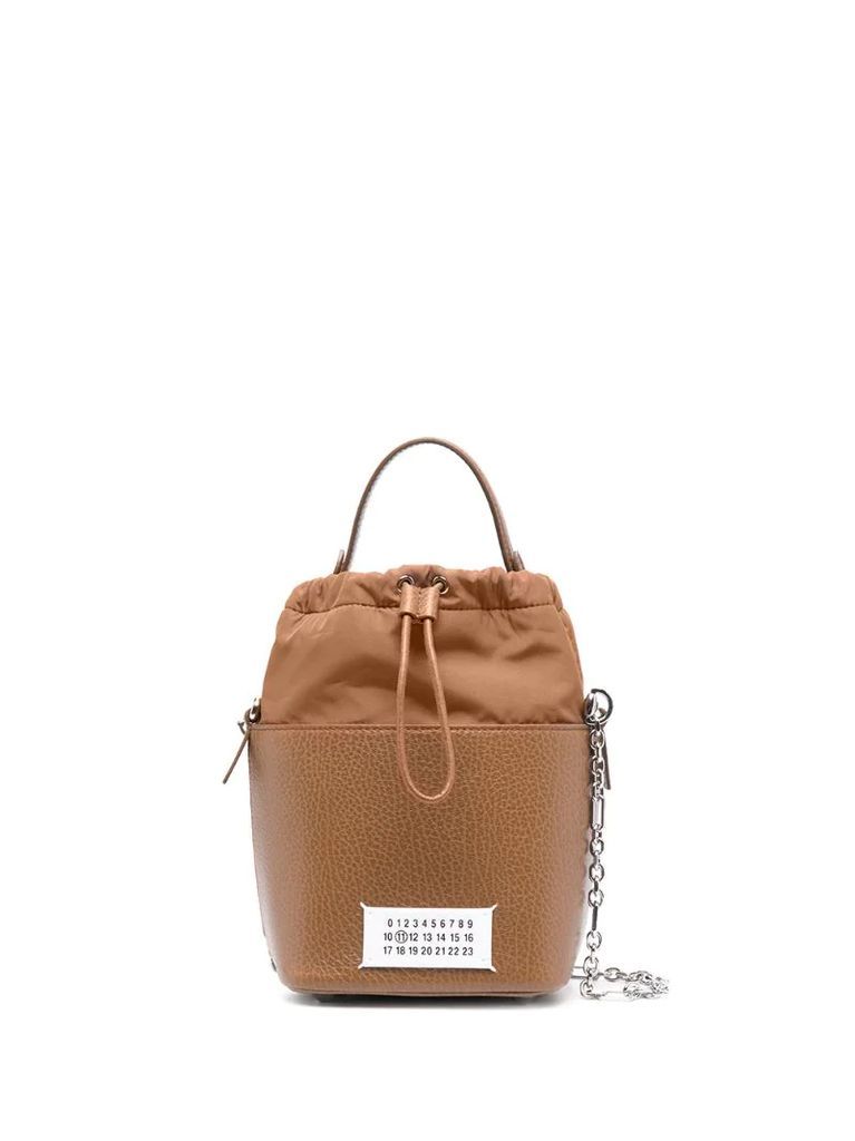 Numbers patch bucket bag