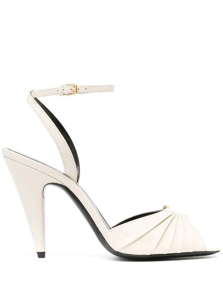 cone-heel O-ring sandals